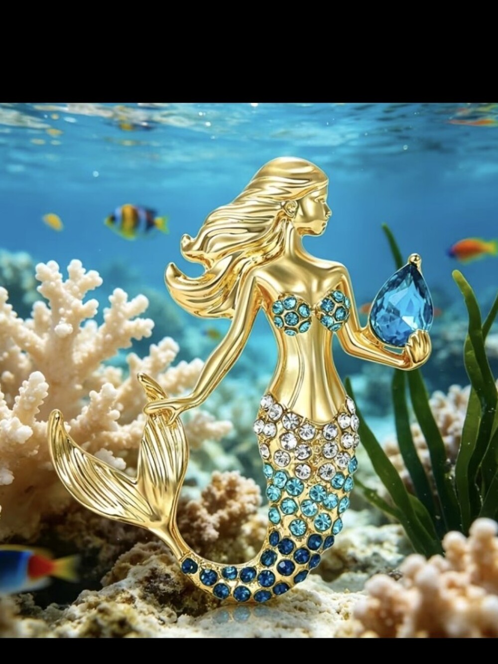 Mermaid Tiny Brooch NEW
